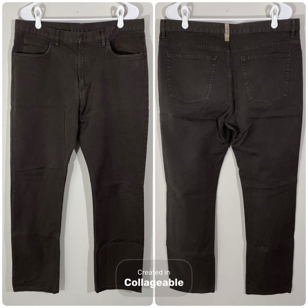 LORO PIANA Dark Brown Cotton Twill 5-Pocket Pants Men’s Size 36 X 32 Italy